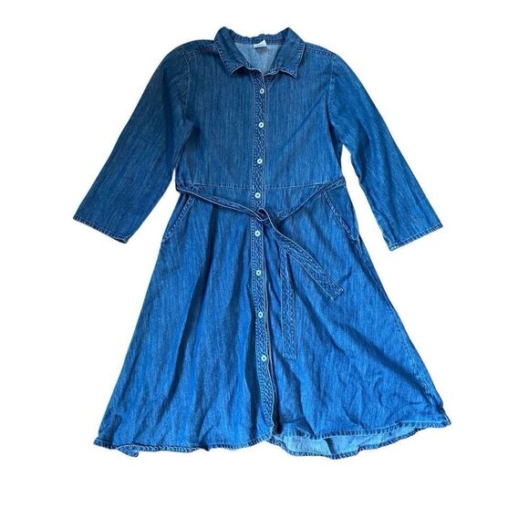 Talbots Girls Eyelet White Dress Easter Flower Girl Size 8 - Picture 1 of 3